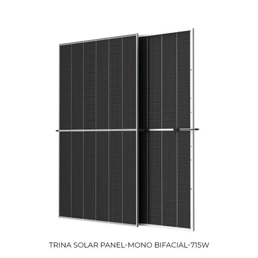 پنل خورشیدی 715 وات مونوکریستال دوطرفه ترينا سولار (Bifacial)